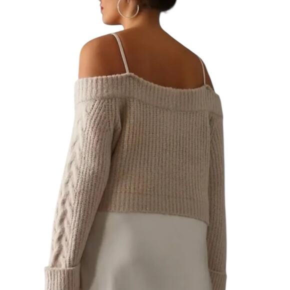 Anthropologie Mare Mare Sweater Slip Dress Cream Size XS - Picture 4 of 16